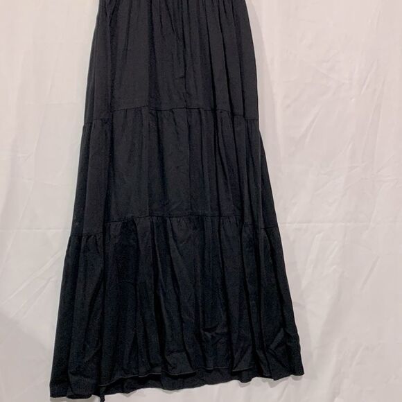 DOKURITO tiered maxi dress lace top front panel gathered back panel adj straps - Picture 6 of 13